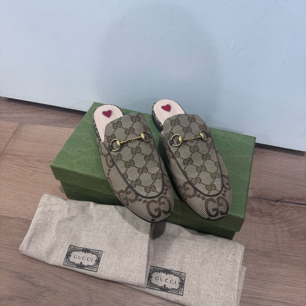 Gucci Brown Monogram GG Loafers